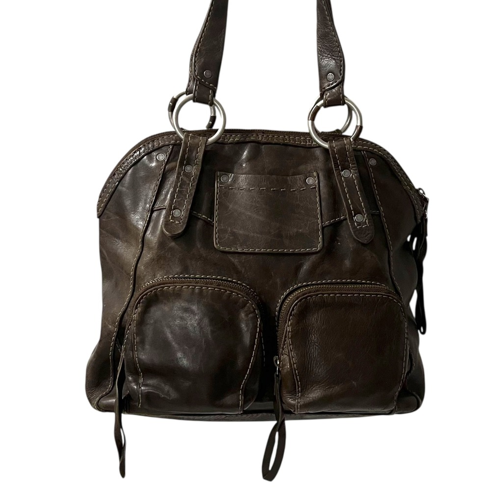 RUEHL No.925 Aubree Brown Leather Shoulder Bag Purse Abercrombie Italian Design - Picture 10 of 10